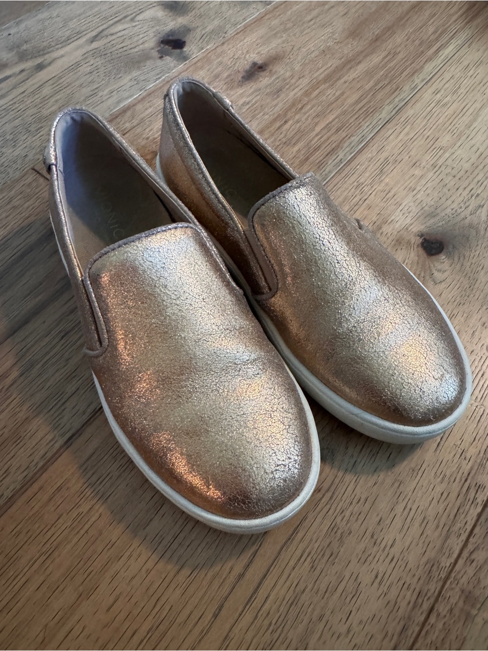 Vionic Metallic Rose Gold Slip-On Loafers
